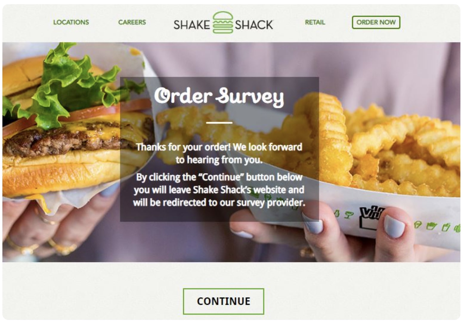 Shake Shack Guest Experience Survey